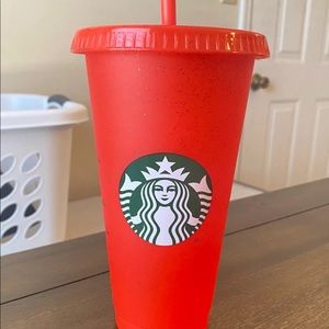 Red Glitter Holiday cold cup